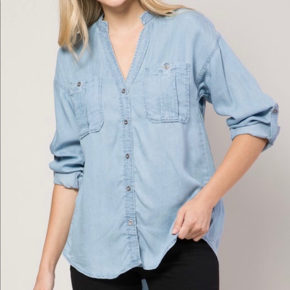 Chambray Button Down Shirt